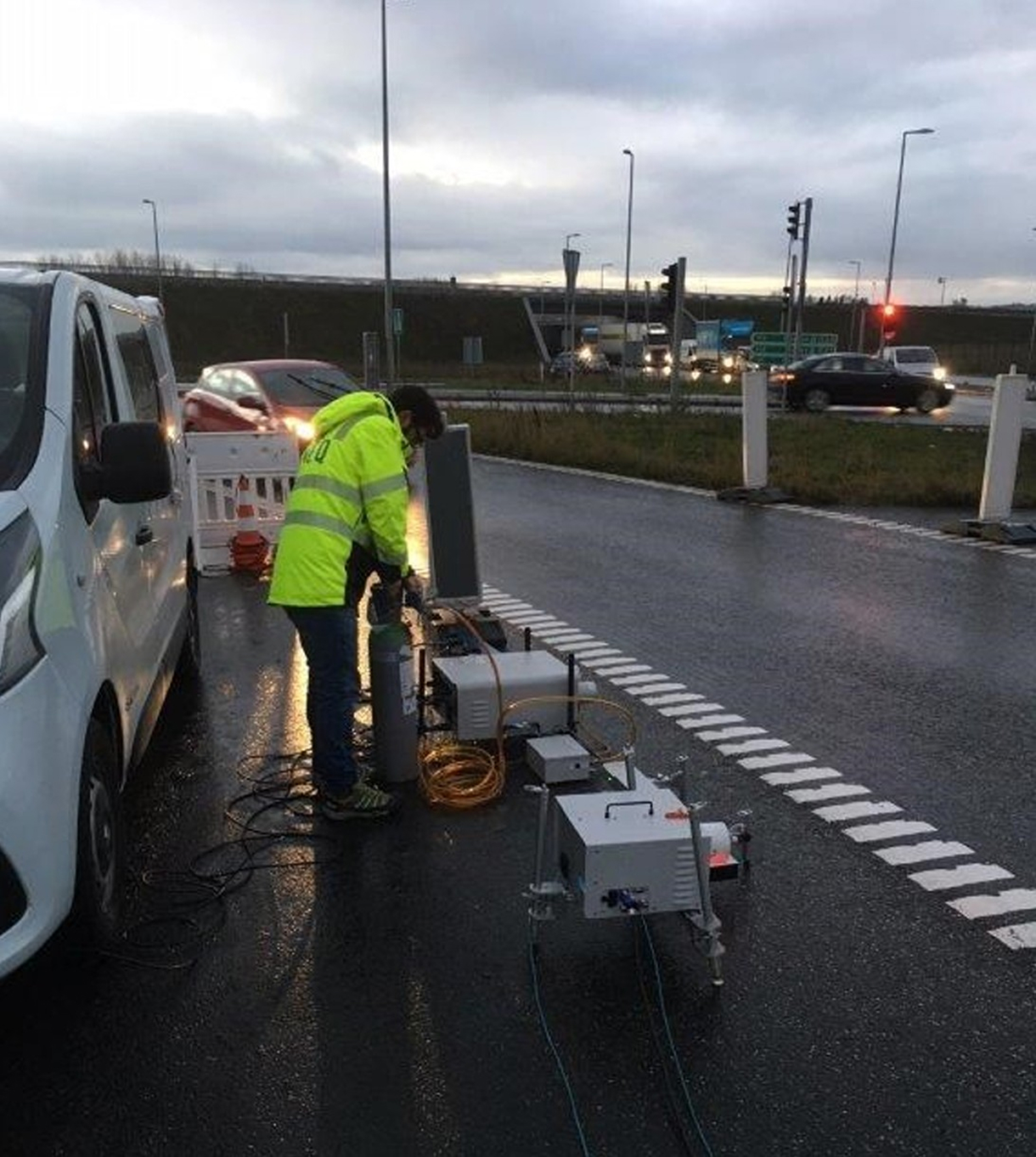 OPUS remote sensing device to measure emissions within the framework of a project proposed by the Danish Environmental Protection Agency.