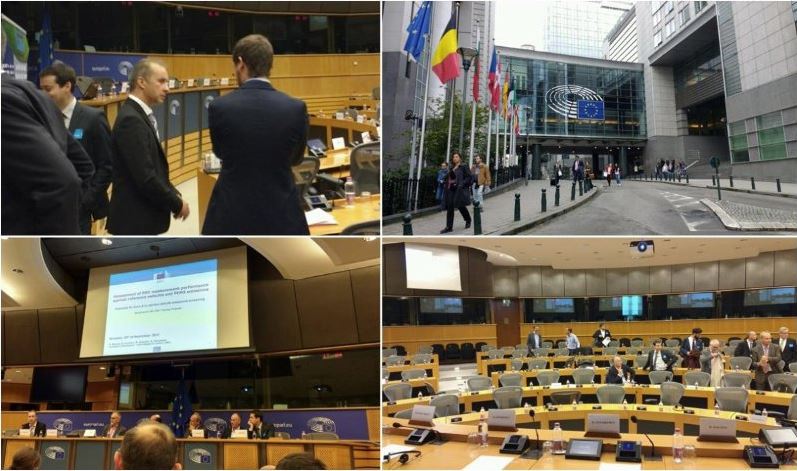 Discussion at the EU Parliament on the potential of remote sensing for monitoring car exhaust emissions, highlighting Opus RSE's contributions to innovative solutions.